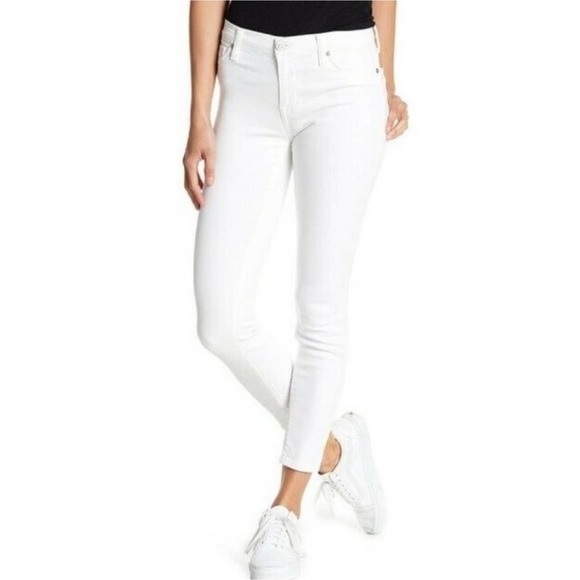 Hudson Jeans Denim - Hudson Natalie midrise super skinny cropped white Size 27